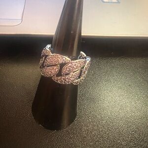 Bomb Party OG Ring Size 8 "Breezy Bliss" Purple Topaz on Hematite RG24018